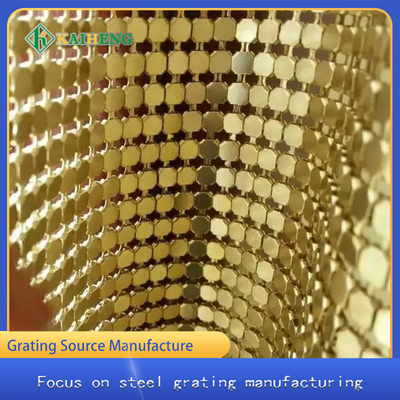 Goldsilber-dekorativer Draht Mesh Metal Aluminum Chain Curtain