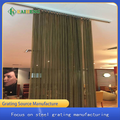 Metallsonnenschutz-dekorativer Draht Mesh Partition Aluminum Door Curtain