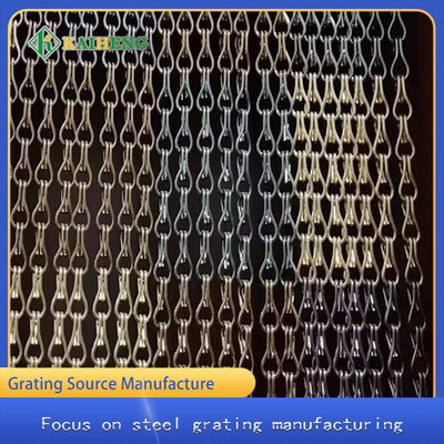 Dekorativer Ring Aluminium Door Curtain Chain Mesh Customized