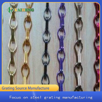 Dekorativer Ring Aluminium Door Curtain Chain Mesh Customized